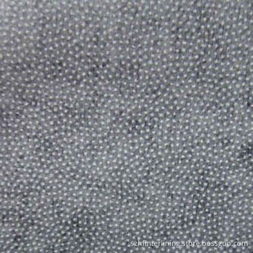 Garment Supplier Paste Dot Nonwoven Interlining Fabric, White/Black/Gray